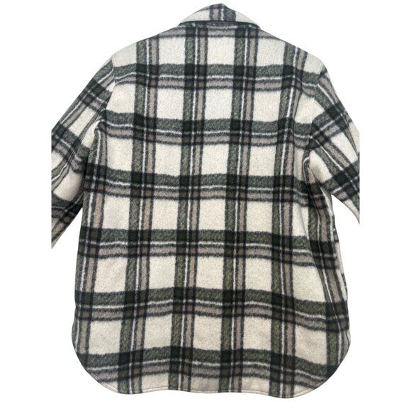 Blank NYC Flannel Plaid Shirt Jacket Shacket Medium Wool Trucker Outdoors Fall - Picture 15 of 16